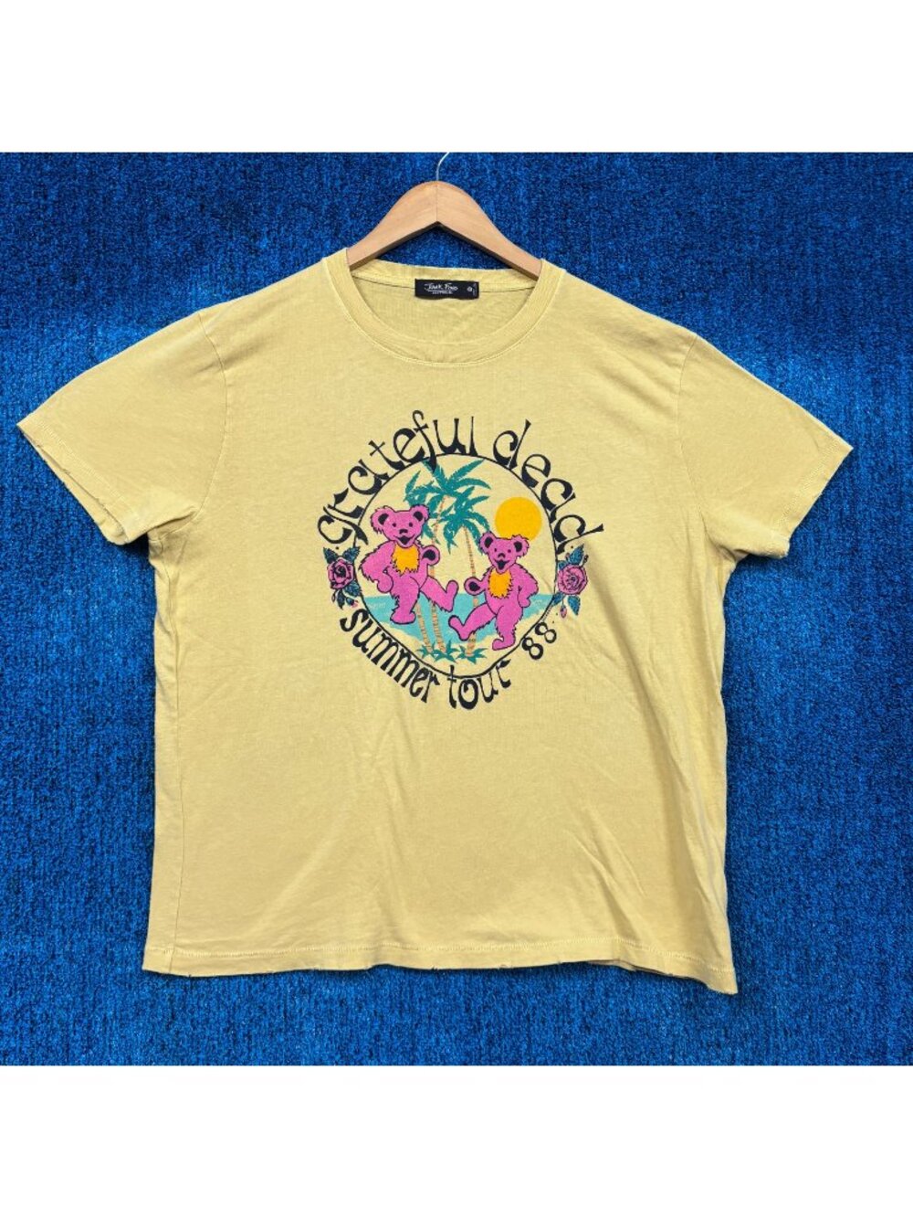 Grateful Dead Sumer Tour 88 Rock Yellow T-Shirt Size Extra Large